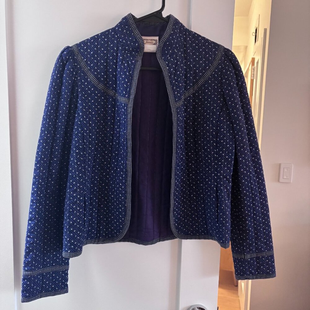 Vintage Quilted Jacket Gunne Sax Jessica McClintock Size Medium